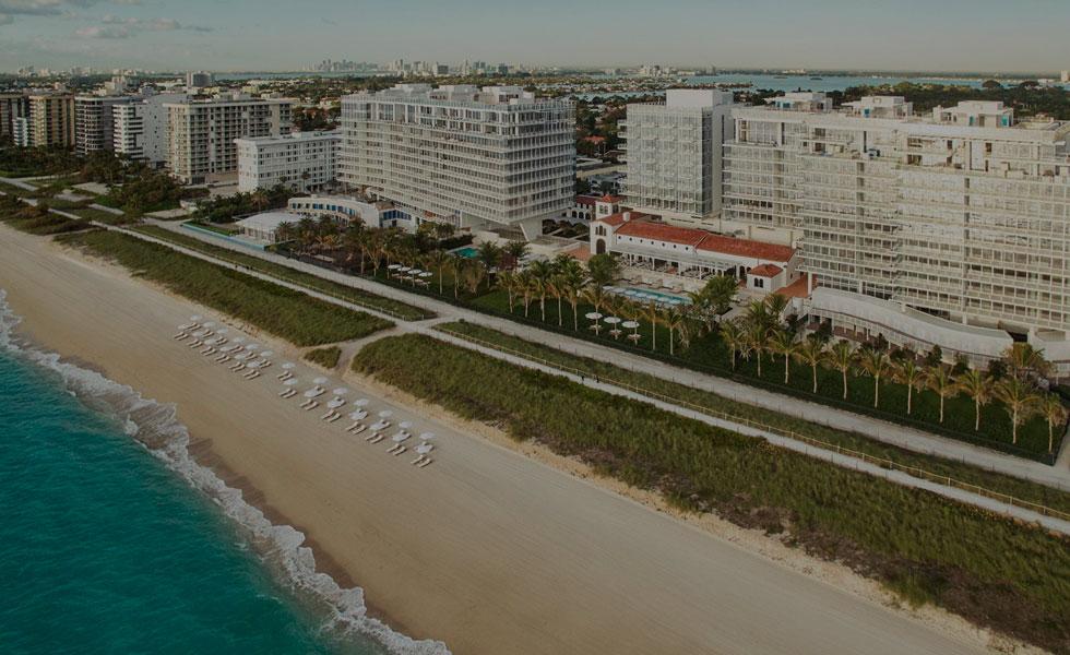 Lobby seating area at Raycliff Capital's Miami office