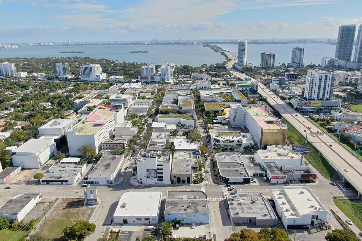 Storefronts in the Miami Design District